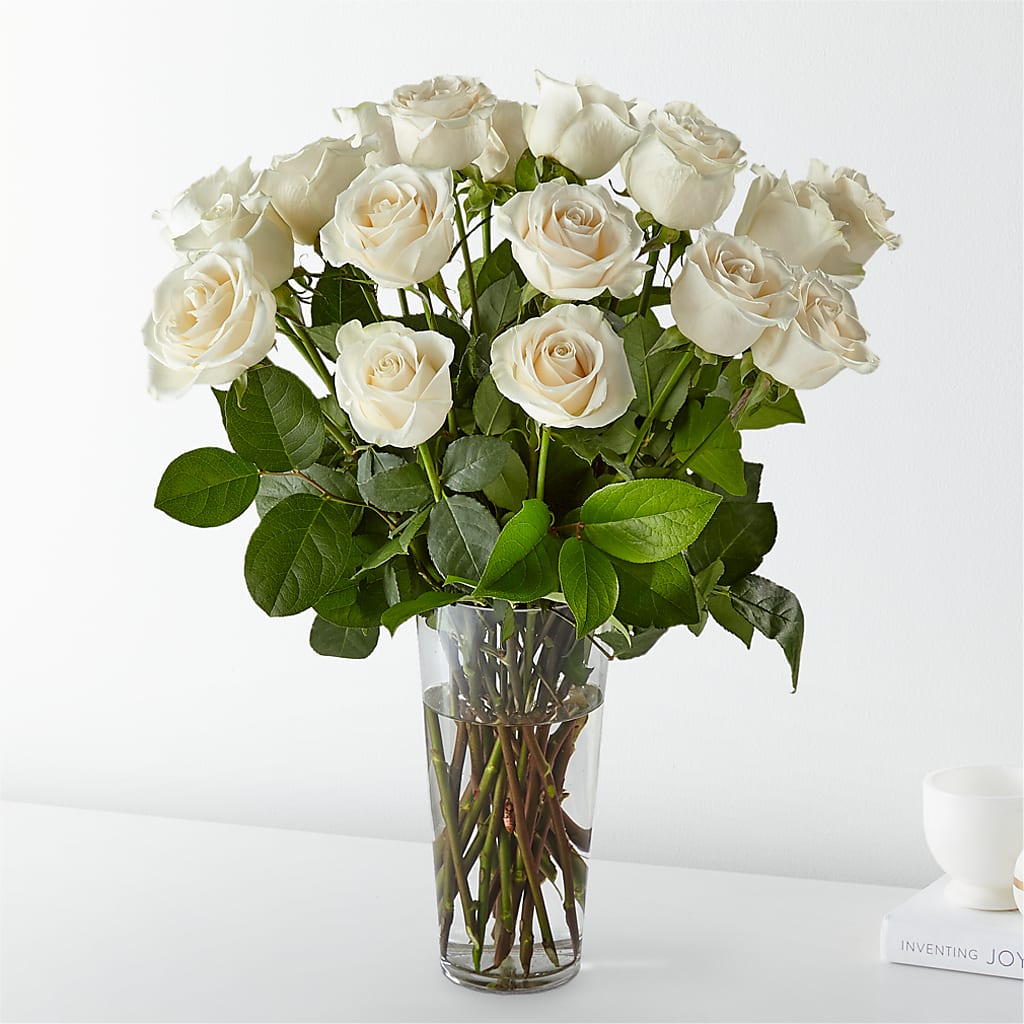Long Stem White Rose Bouquet – Grimm-kruse-brix Florist Inc, Saint Louis MO