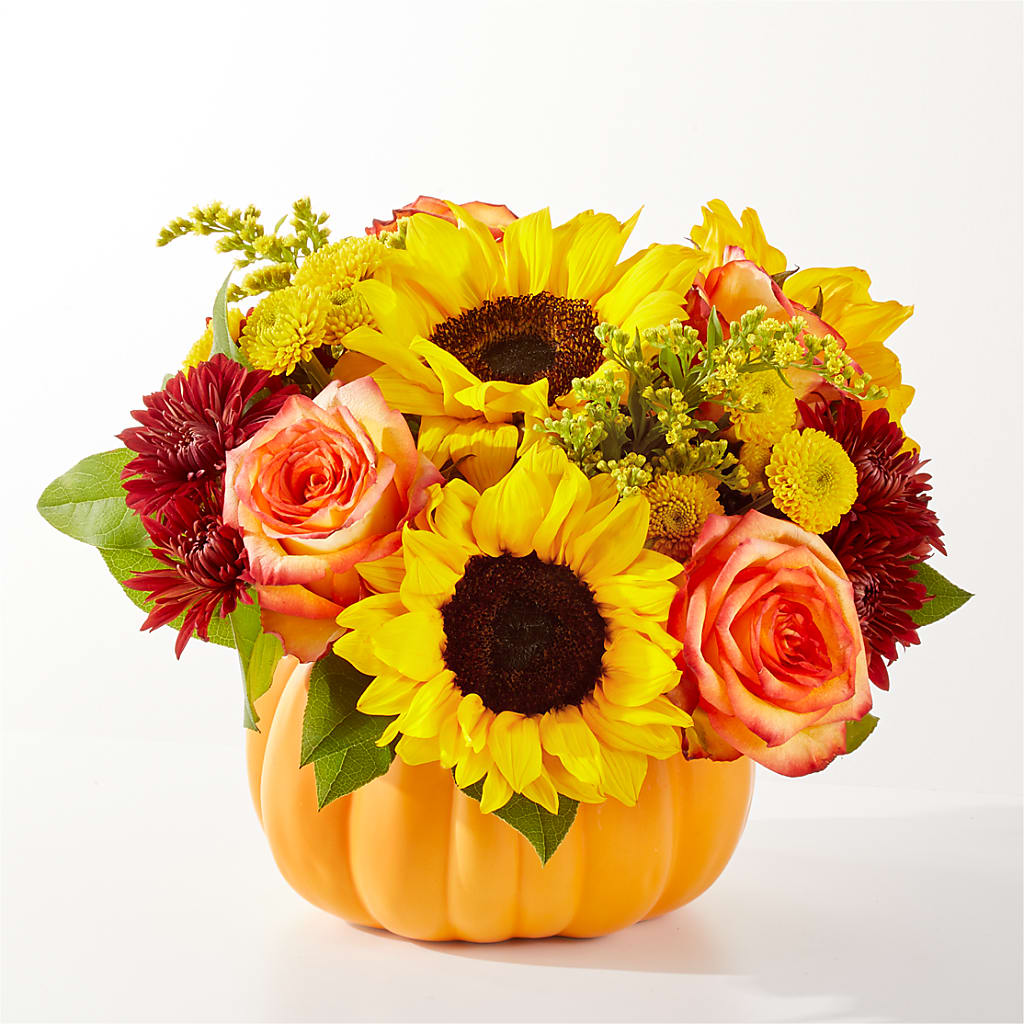 Golden Gourd Pumpkin Bouquet – Grimm-kruse-brix Florist Inc, Saint Louis MO