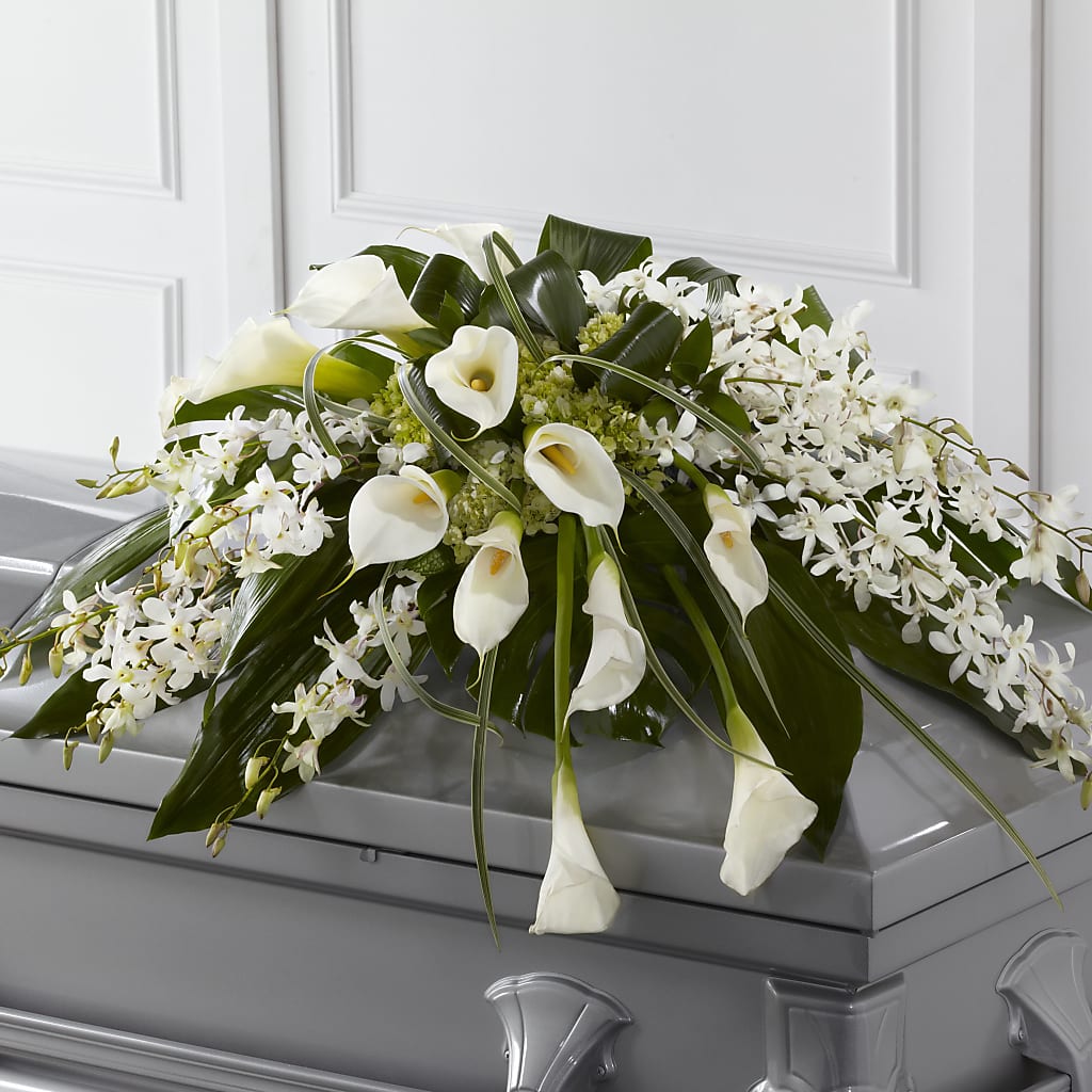 Angel Wings Casket Spray – Grimm-kruse-brix Florist Inc, Saint Louis MO