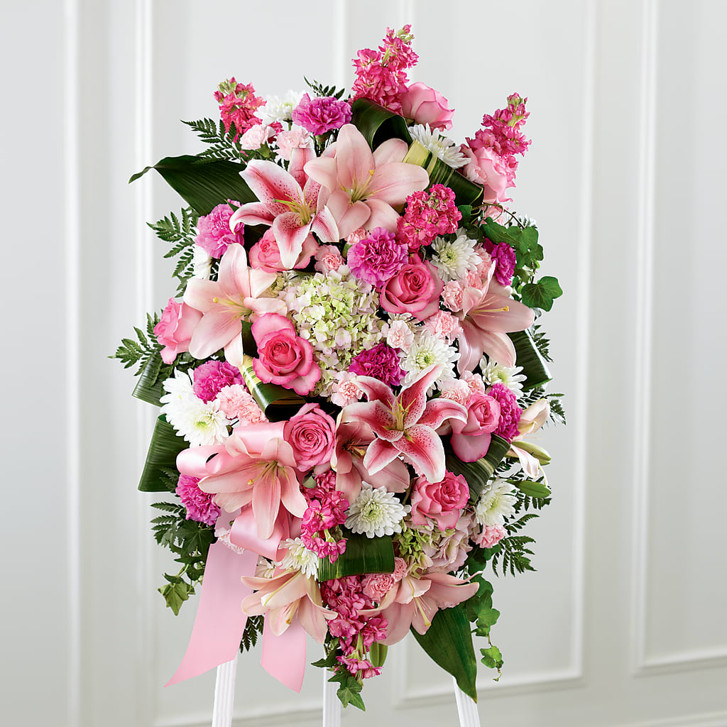 Comforting Standing Spray – Grimm-kruse-brix Florist Inc, Saint Louis MO