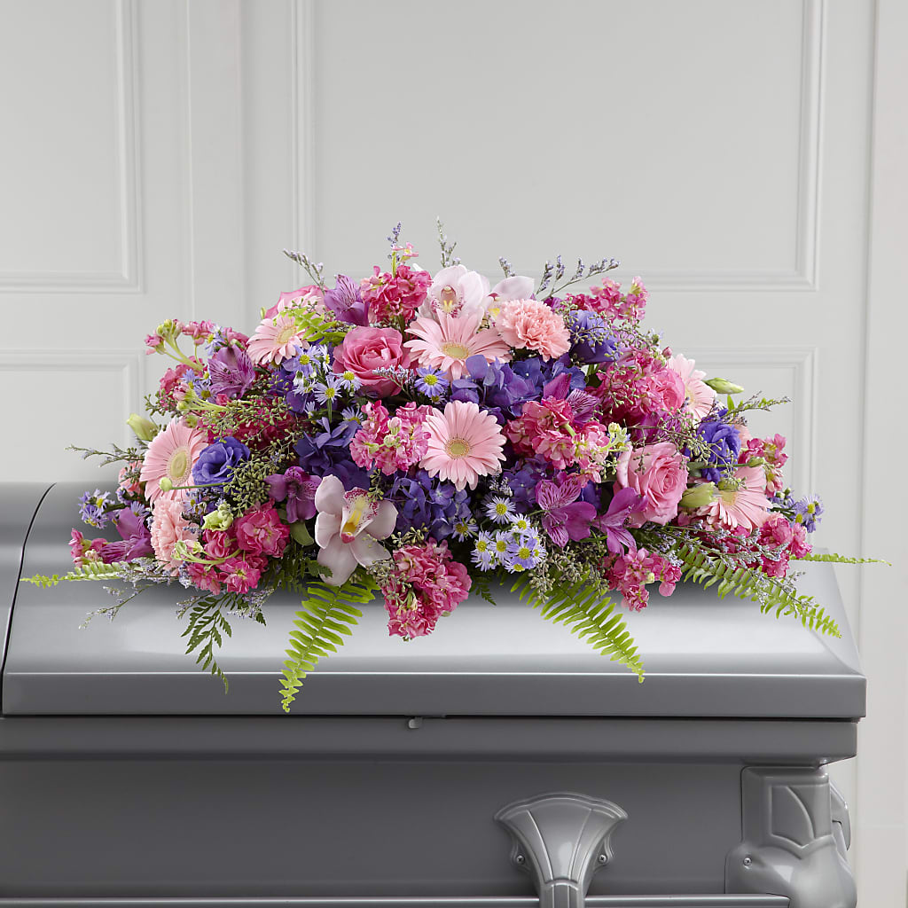 Glorious Garden Casket Spray – Grimm-kruse-brix Florist Inc, Saint Louis MO