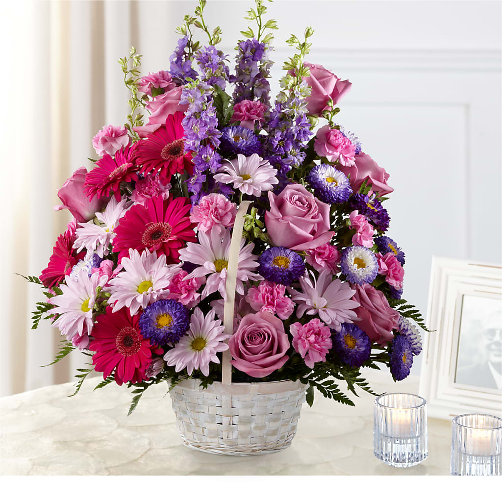 Pastel Peace Basket – Grimm-kruse-brix Florist Inc, Saint Louis MO