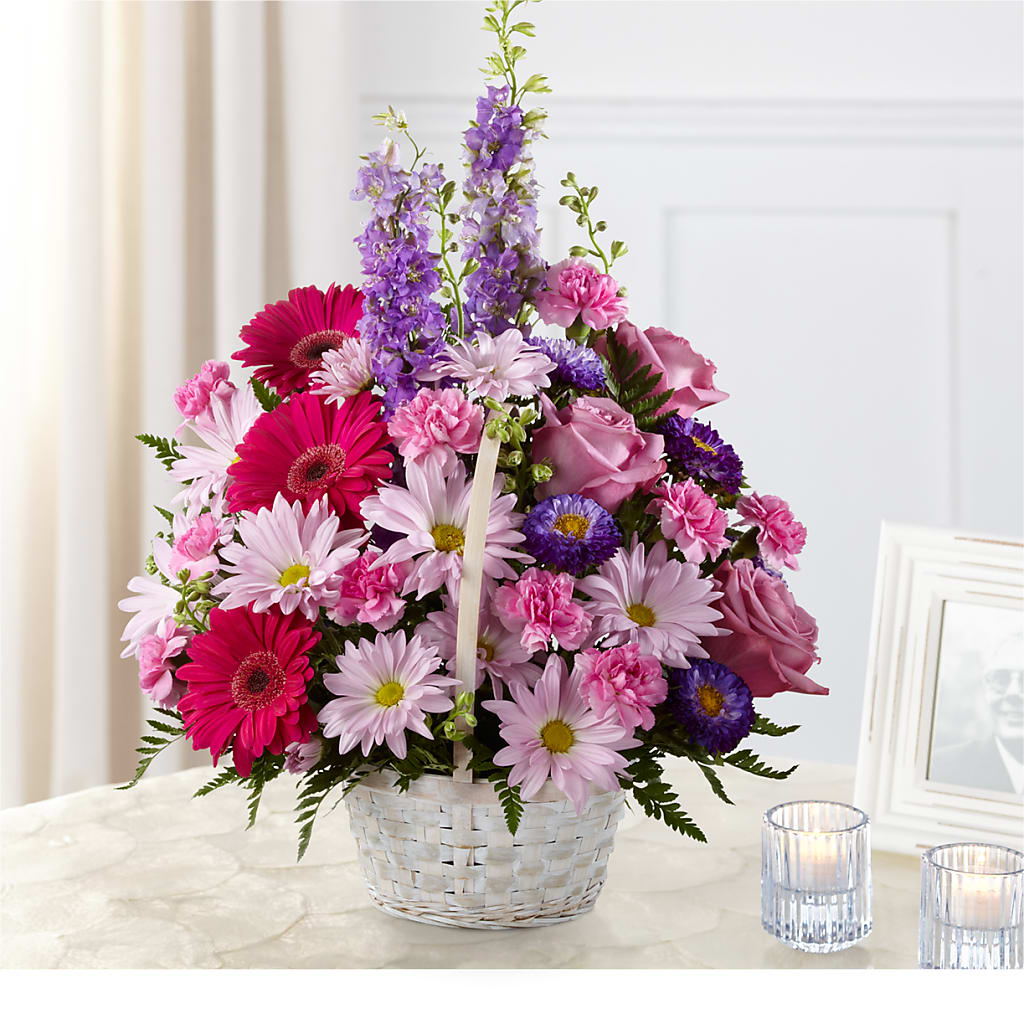 Pastel Peace Basket – Grimm-kruse-brix Florist Inc, Saint Louis MO