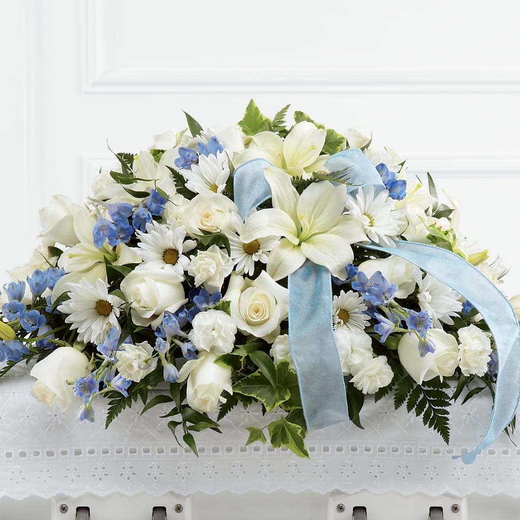 Tender Treasure Casket Spray – Grimm-kruse-brix Florist Inc, Saint Louis MO