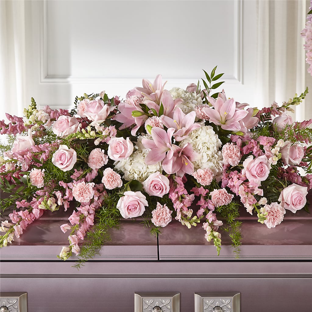 Life & Remembrance Casket Spray – Grimm-kruse-brix Florist Inc, Saint Louis MO