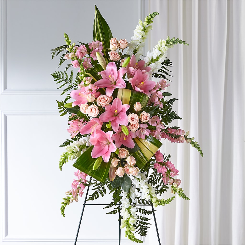 Elegant Embrace Standing Spray – Grimm-kruse-brix Florist Inc, Saint Louis MO