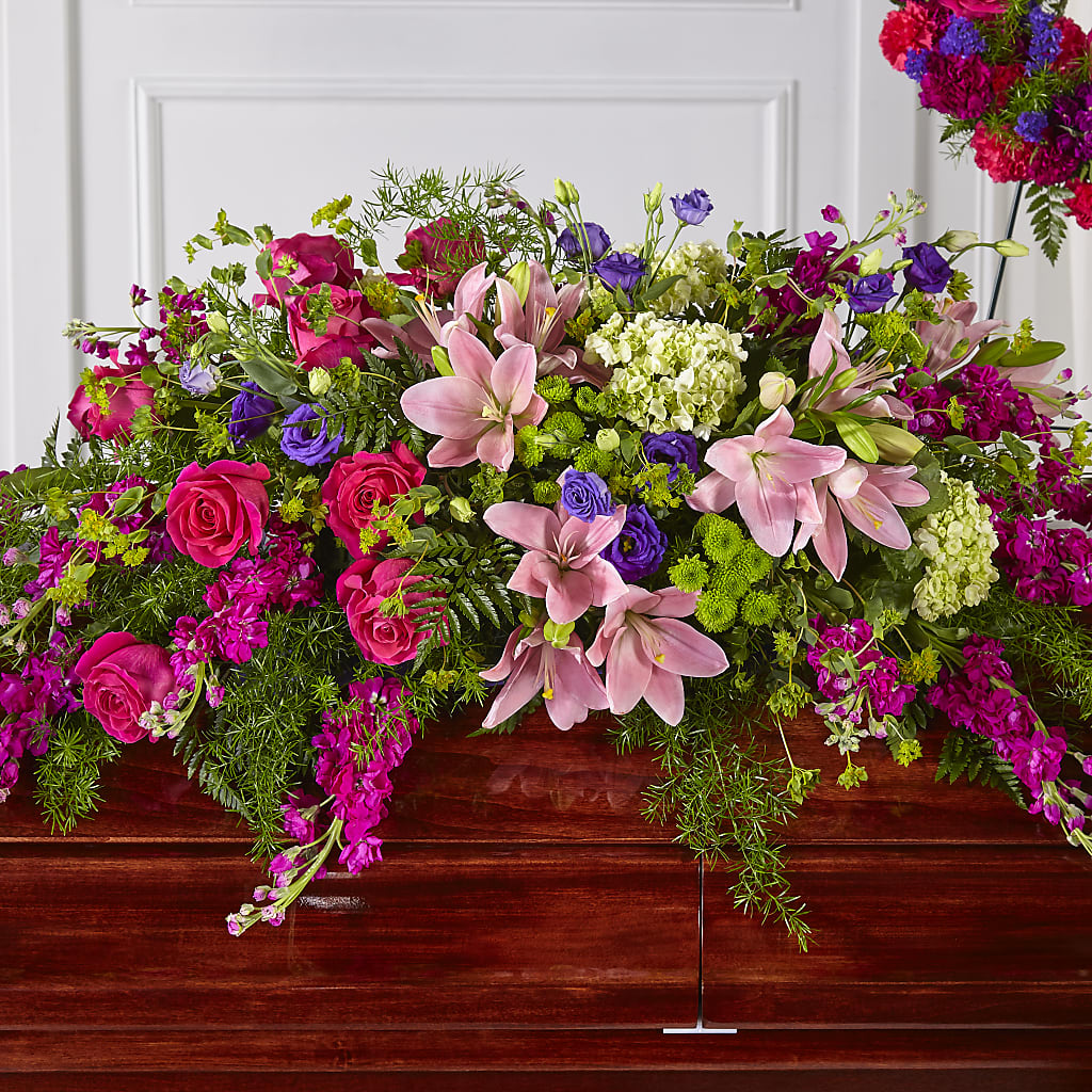 Radiant Tribute Casket Spray – Grimm-kruse-brix Florist Inc, Saint Louis MO