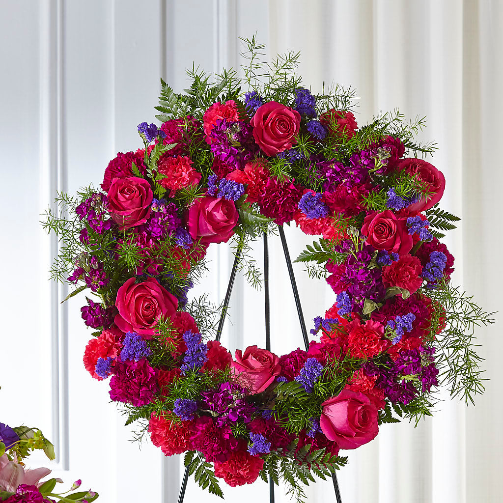 Calming Colors Wreath – Grimm-kruse-brix Florist Inc, Saint Louis MO