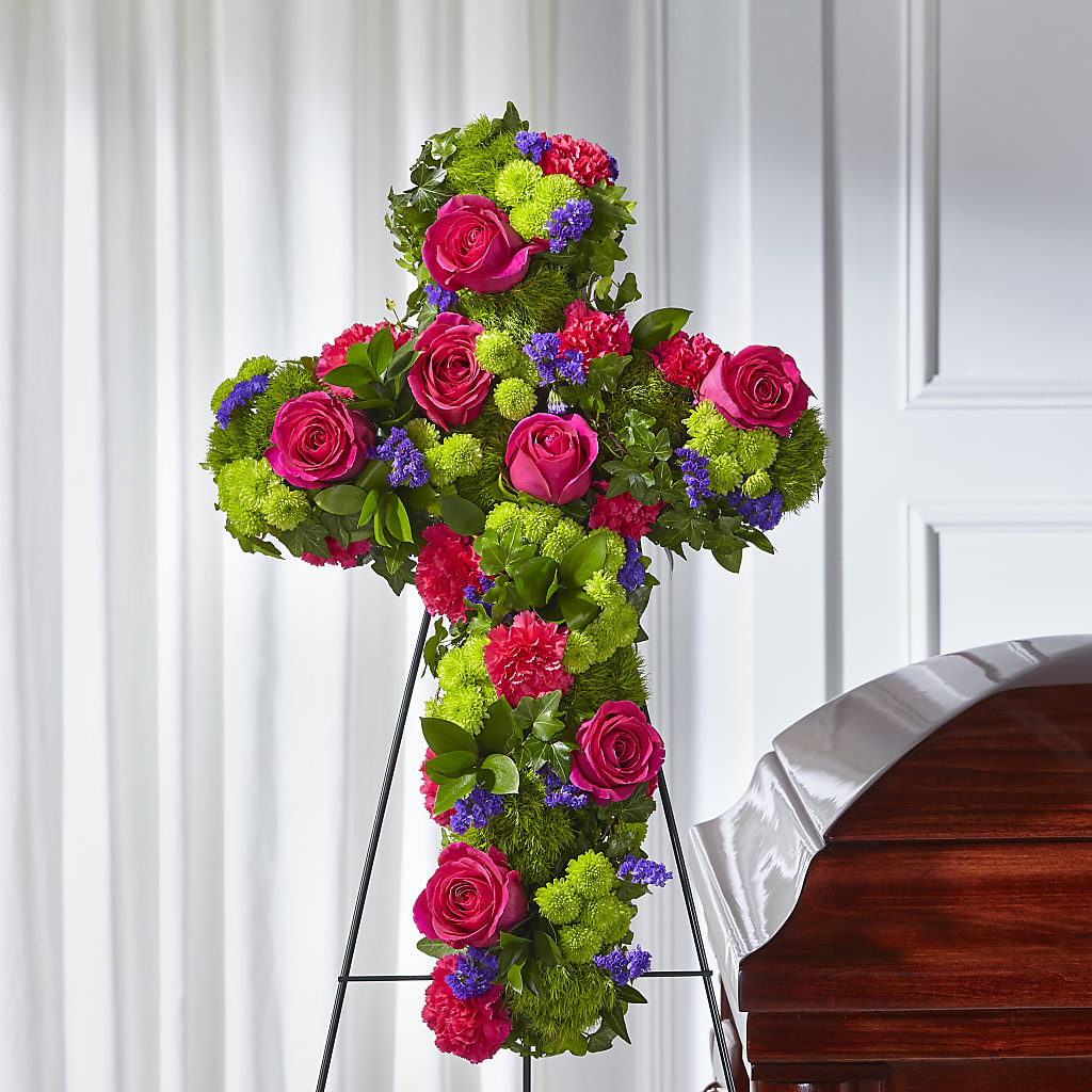 Tribute Rose Floral Cross – Grimm-kruse-brix Florist Inc, Saint Louis MO