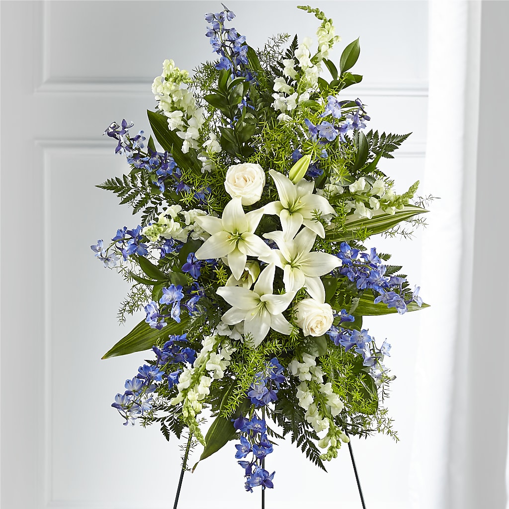Faithful Friend Standing Spray – Grimm-kruse-brix Florist Inc, Saint Louis MO
