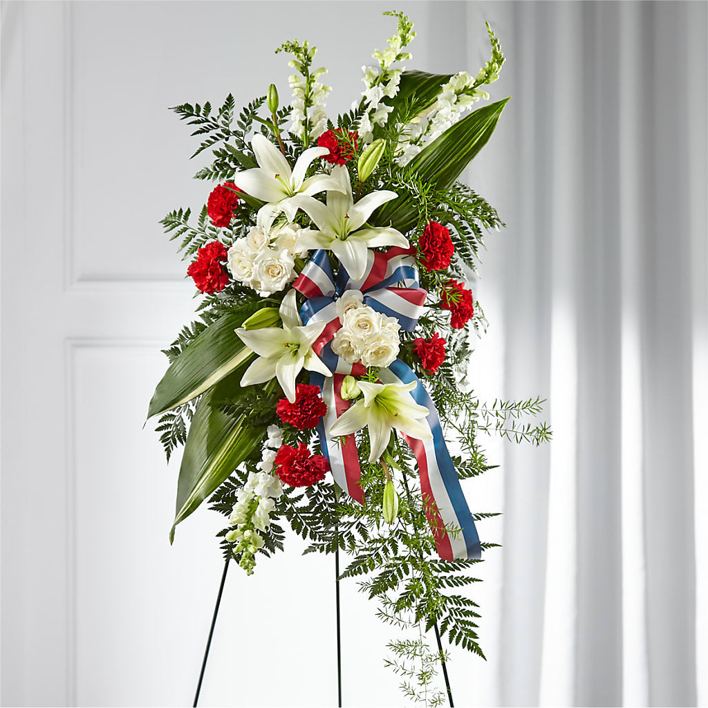 Stars of Life Standing Spray – Grimm-kruse-brix Florist Inc, Saint Louis MO