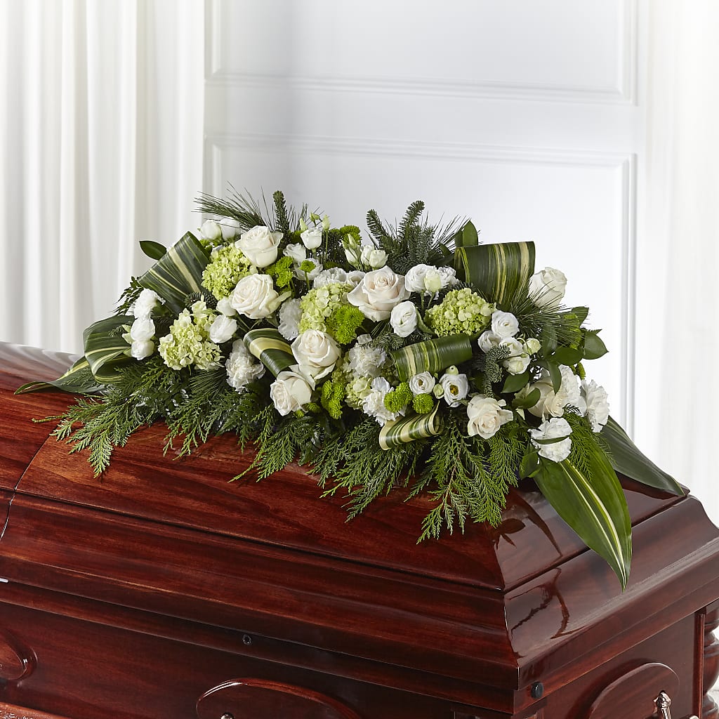 Hopeful Gesture Casket Spray – Grimm-kruse-brix Florist Inc, Saint Louis MO