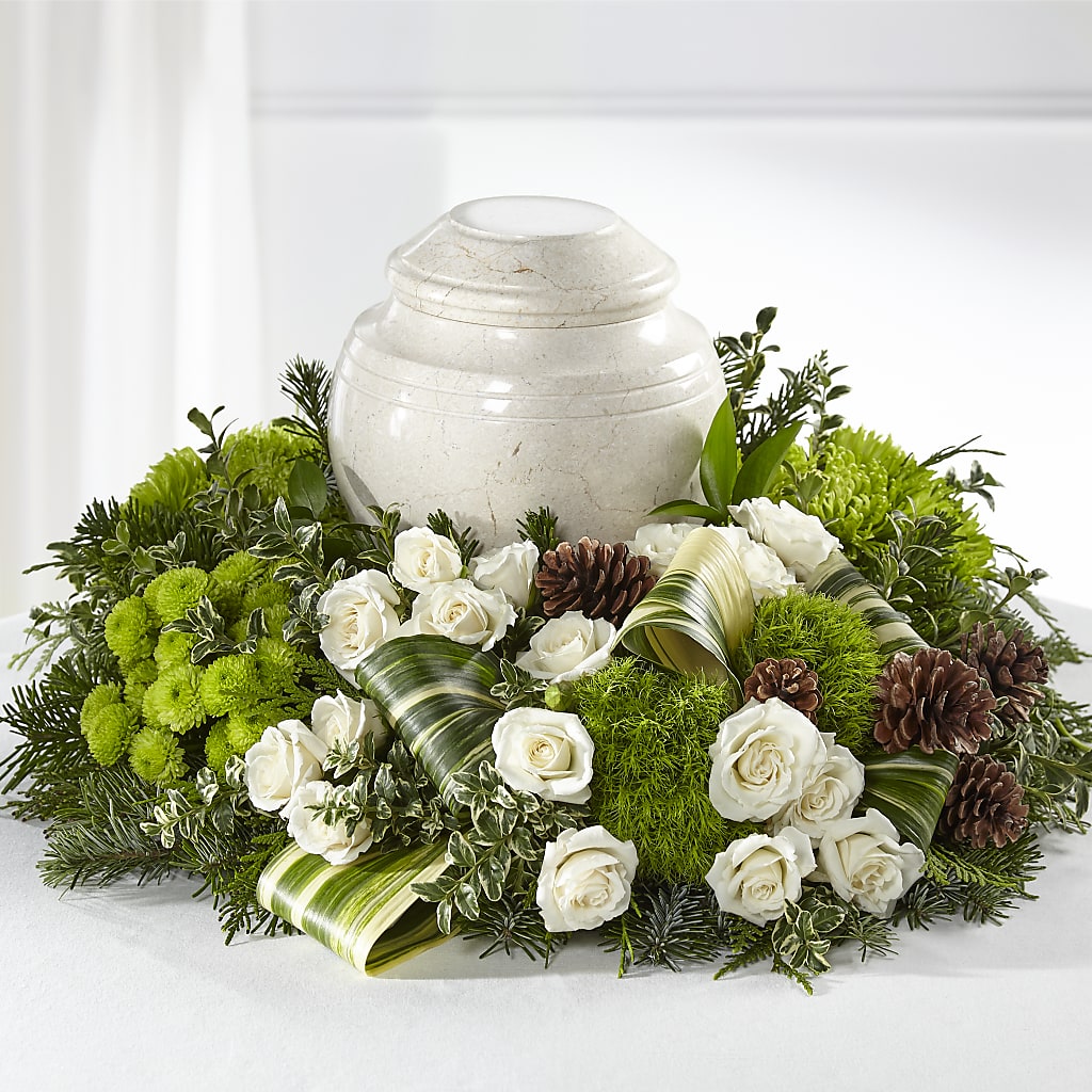 Precious Evergreen Cremation Adornment – Grimm-kruse-brix Florist Inc, Saint Louis MO