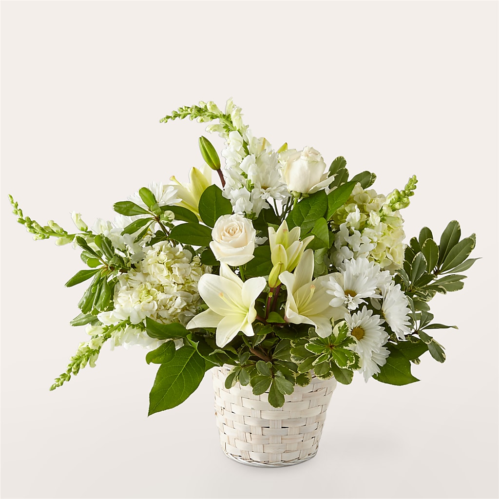 Ivory Elegance Floral Basket – Grimm-kruse-brix Florist Inc, Saint Louis MO