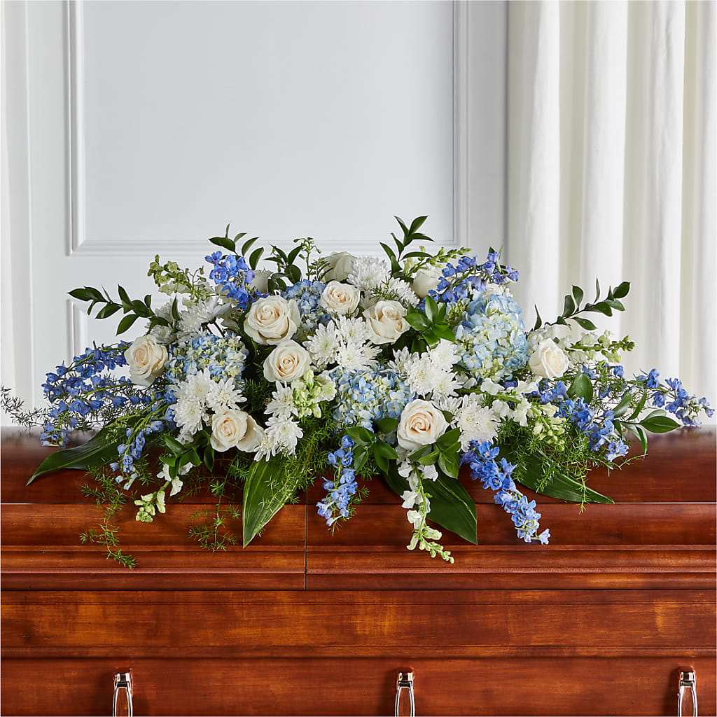 Timeless Essence Casket Spray – Grimm-kruse-brix Florist Inc, Saint Louis MO
