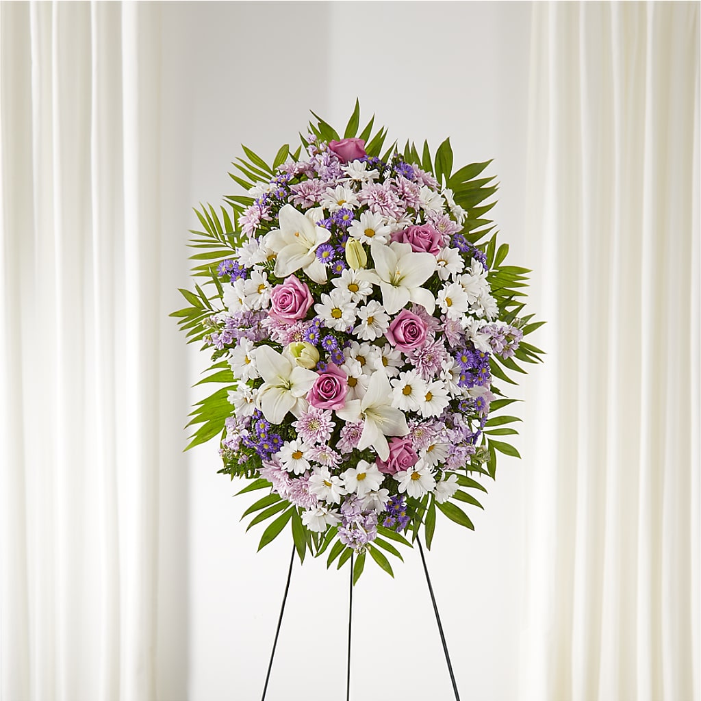 Surrounded by Love Standing Spray – Grimm-kruse-brix Florist Inc, Saint Louis MO