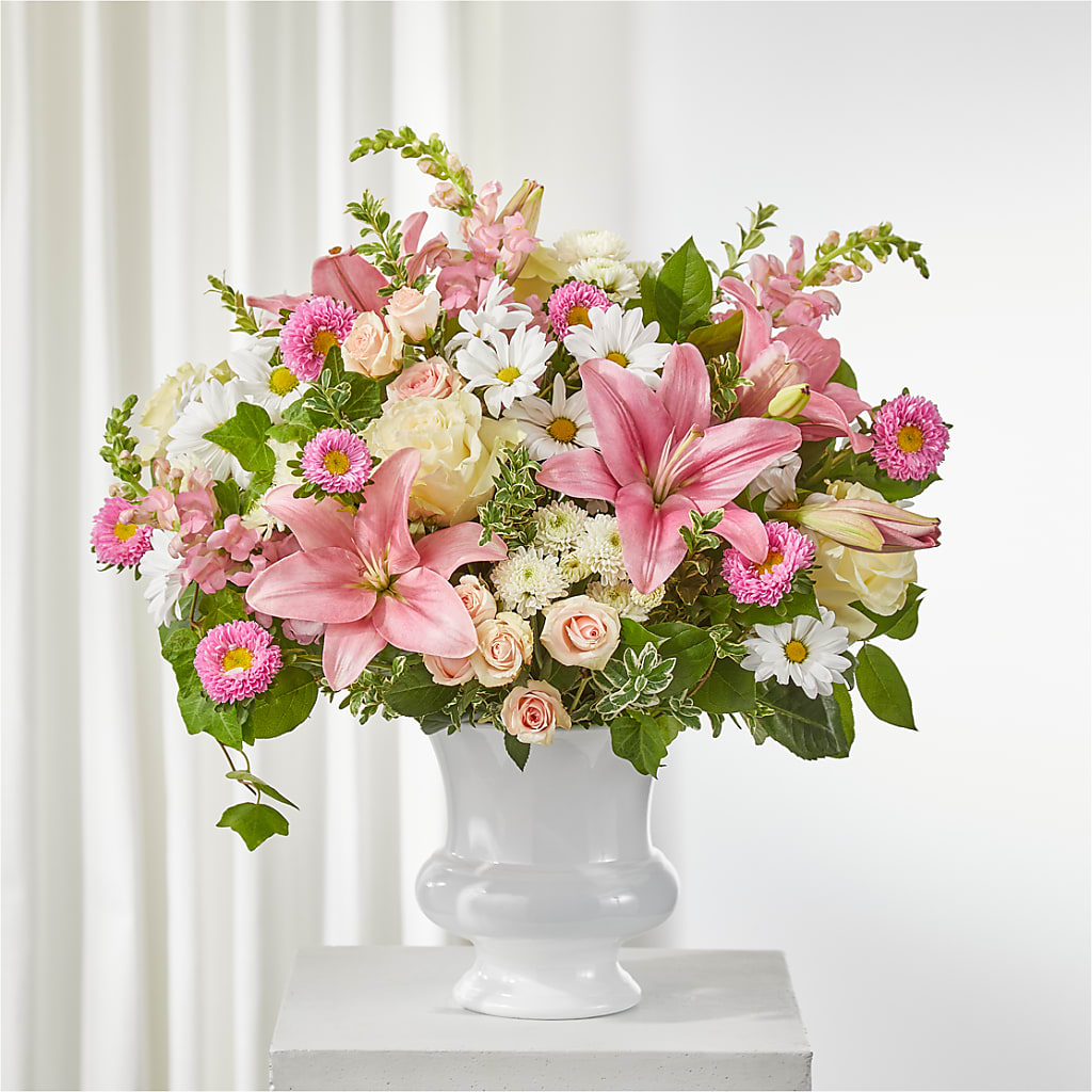 Empathetic Blooms Urn Arrangement – Grimm-kruse-brix Florist Inc, Saint Louis MO