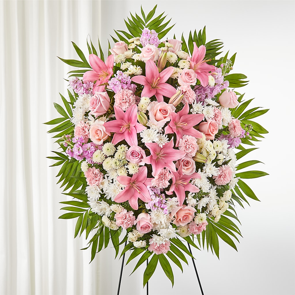 Offering Solace Standing Spray – Grimm-kruse-brix Florist Inc, Saint Louis MO
