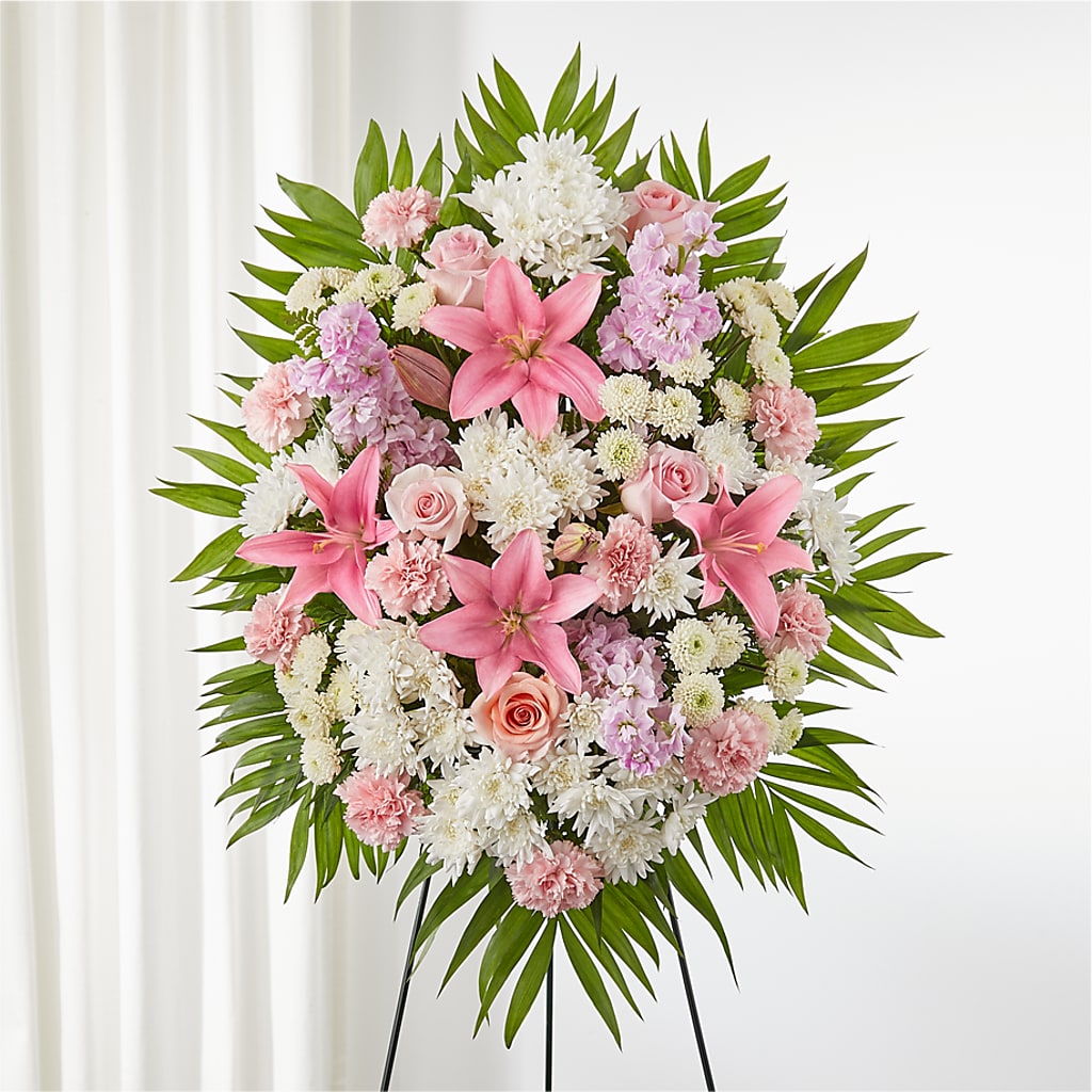 Offering Solace Standing Spray – Grimm-kruse-brix Florist Inc, Saint Louis MO