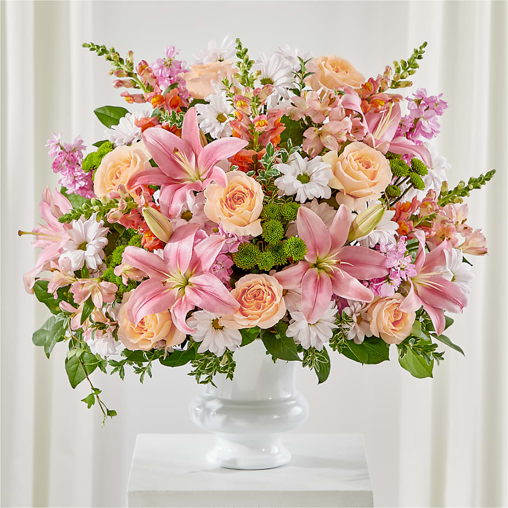 Heartfelt Gesture Urn Arrangement – Grimm-kruse-brix Florist Inc, Saint Louis MO