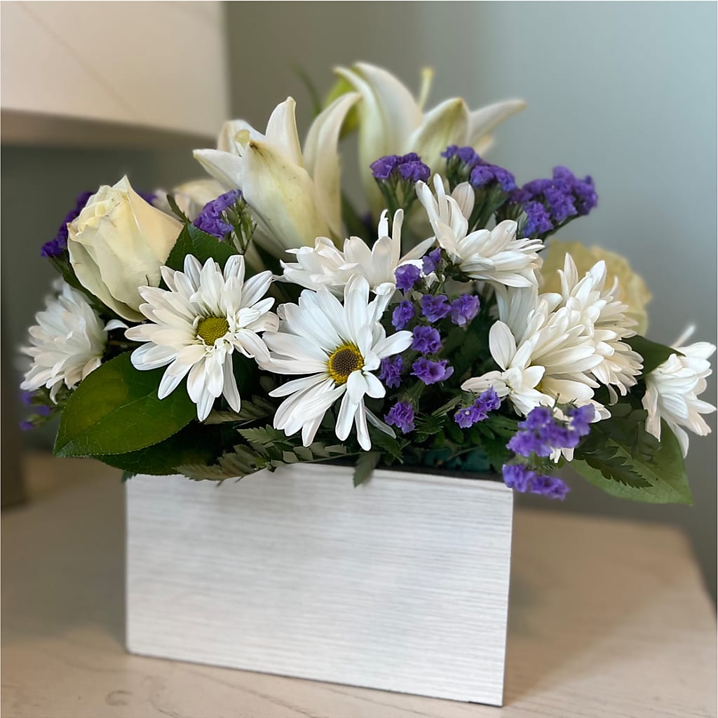 Beyond Blue Box Bouquet –  Grimm-kruse-brix Florist Inc, Saint Louis MO
