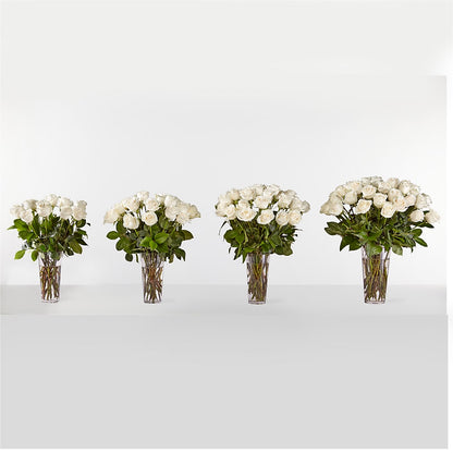 Long Stem White Rose Bouquet –  Grimm-kruse-brix Florist Inc, Saint Louis MO