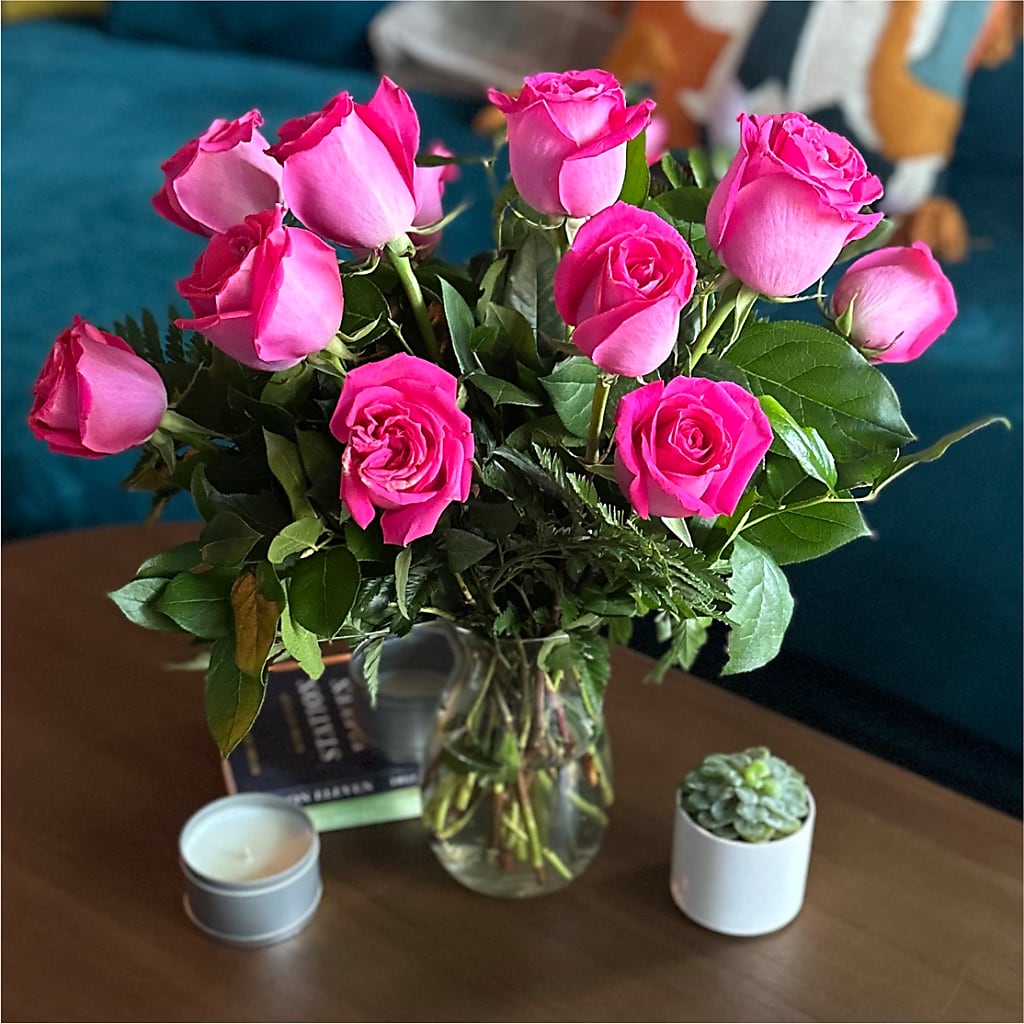 Long Stem Pink Rose Bouquet –  Grimm-kruse-brix Florist Inc, Saint Louis MO