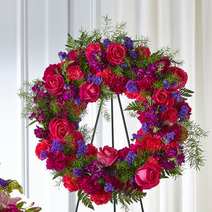 Calming Colors Wreath –  Grimm-kruse-brix Florist Inc, Saint Louis MO