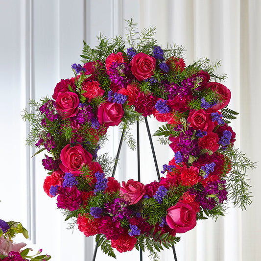 Calming Colors Wreath –  Grimm-kruse-brix Florist Inc, Saint Louis MO