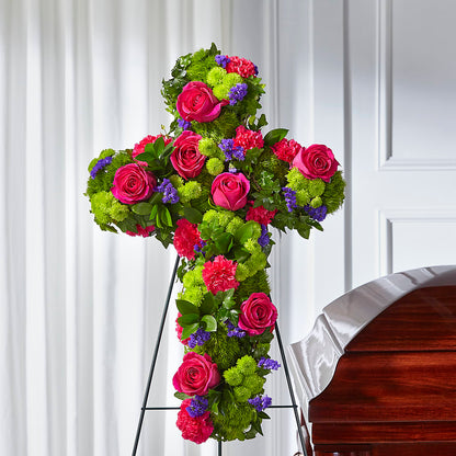 Tribute Rose Floral Cross –  Grimm-kruse-brix Florist Inc, Saint Louis MO