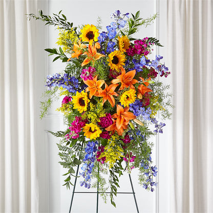 Sunlit Memories Standing Spray (Standard) –  Grimm-kruse-brix Florist Inc, Saint Louis MO