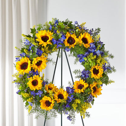 Bright Rays Wreath –  Grimm-kruse-brix Florist Inc, Saint Louis MO