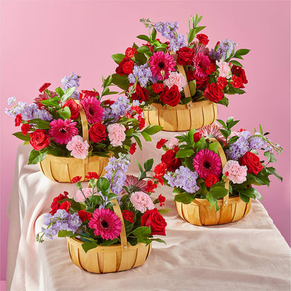 Pink Picnic Basket –  Grimm-kruse-brix Florist Inc, Saint Louis MO